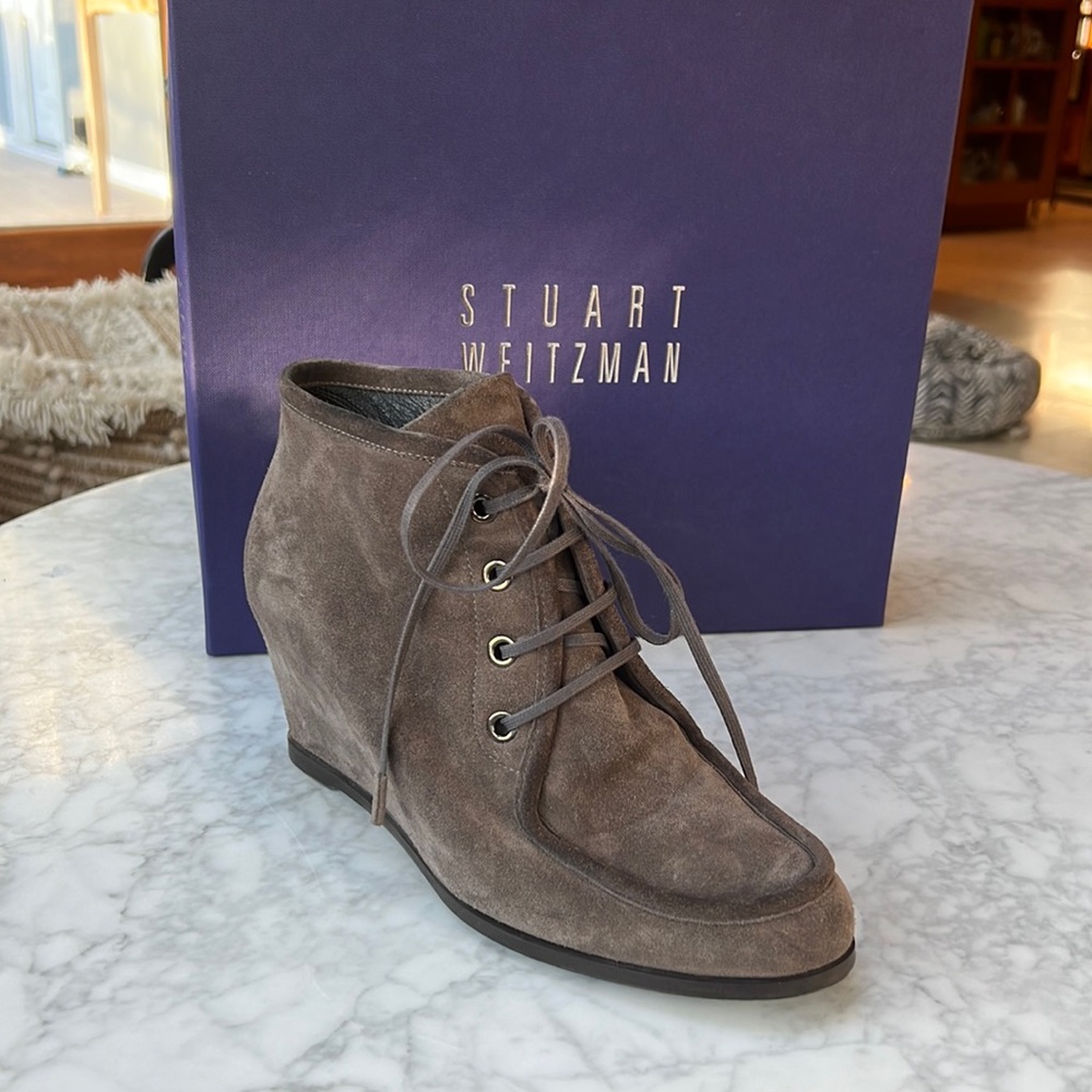 Stuart Weitzman. “Seal Velour Wallop”Shoe Boot. 7